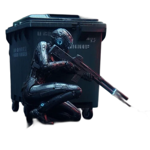 robot, weapon, jacket, furniture transparent PNG cut-out