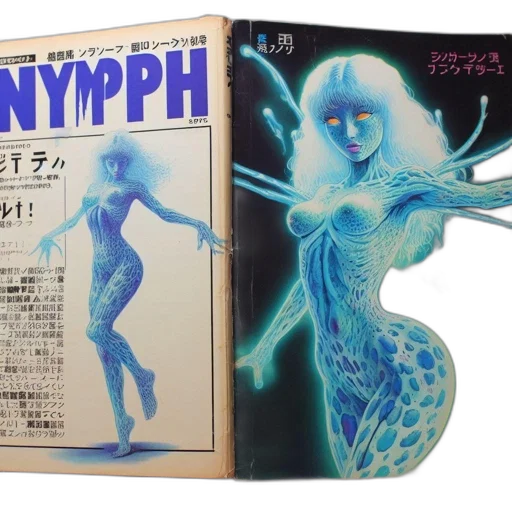 vaporwave, concept art, cyberpunk, book transparent PNG cut-out