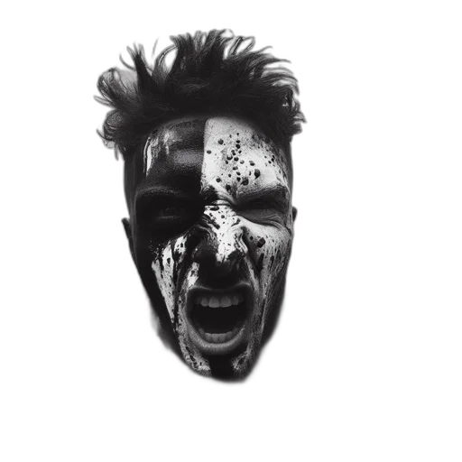 face, mask, creature, hair transparent PNG cut-out