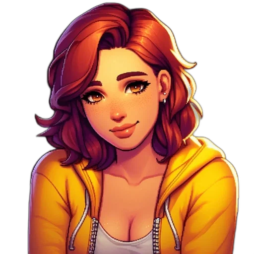 face, jacket, dress, pixel art transparent PNG cut-out