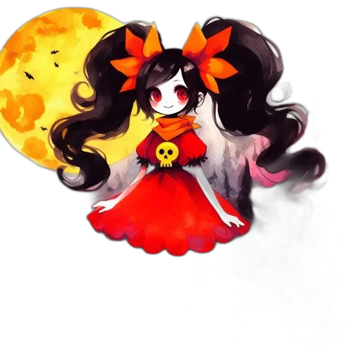 staff, creature, mask, dress transparent PNG cut-out