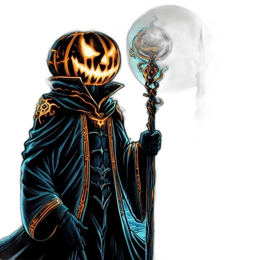 mask, staff, concept art, fantasy art transparent PNG cut-out