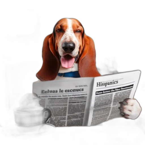 basset, hound, dog, sits transparent PNG cut-out
