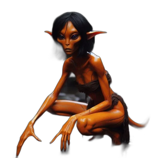 creature, staff, animal, dress transparent PNG cut-out