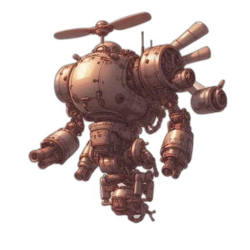 robot, weapon, staff, creature transparent PNG cut-out