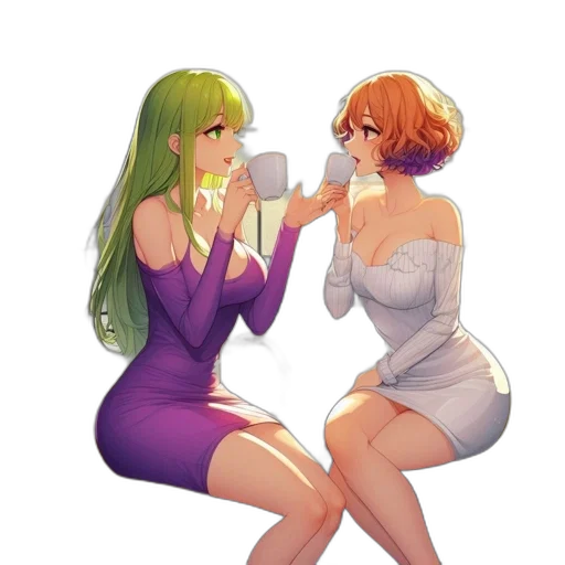 dress, concept art, pixel art, anime transparent PNG cut-out