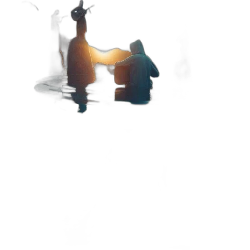 staff, umbrella, crown, robot transparent PNG cut-out