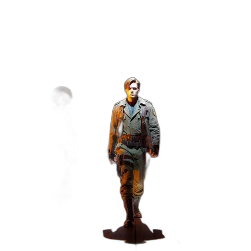 staff, jacket, weapon, robot transparent PNG cut-out