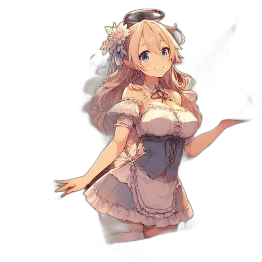 dress, staff, crown, dragon transparent PNG cut-out