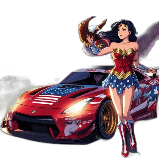car, comic book art, concept art, fantasy art transparent PNG cut-out
