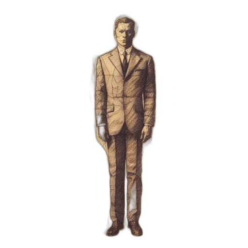 jacket, staff, face, robot transparent PNG cut-out