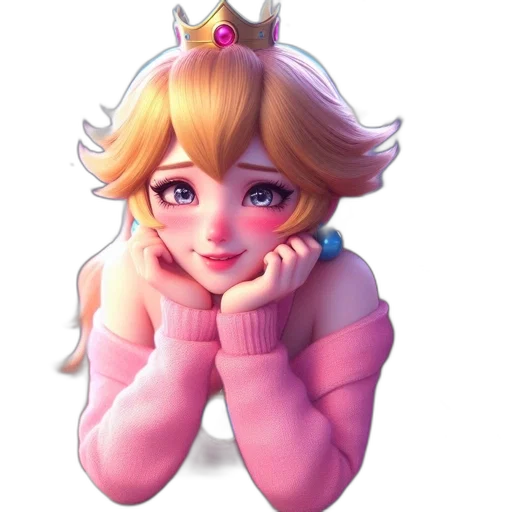 crown, face, dress, 3d render transparent PNG cut-out