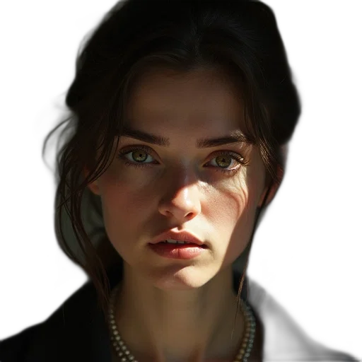 face, jacket, jewelry, staff transparent PNG cut-out