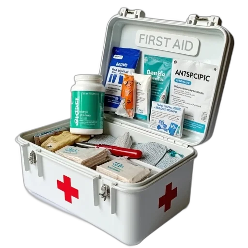 first, aid, kit, open transparent PNG cut-out