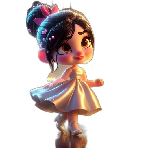 dress, jewelry, staff, 3d render transparent PNG cut-out