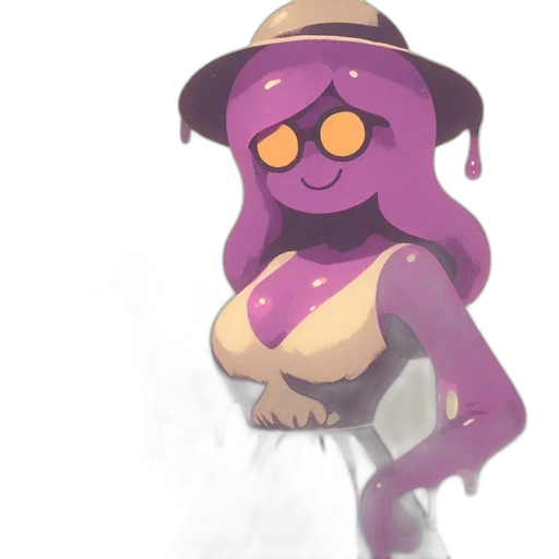 hat, staff, creature, dress transparent PNG cut-out