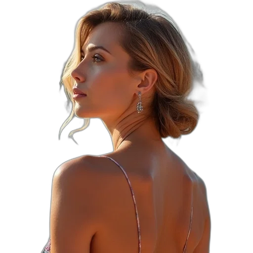 dress, jewelry, face, crown transparent PNG cut-out