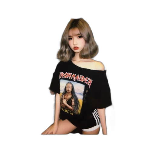 hair, jacket, dress, vaporwave transparent PNG cut-out
