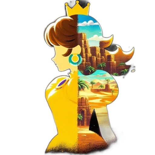 crown, dress, jewelry, staff transparent PNG cut-out
