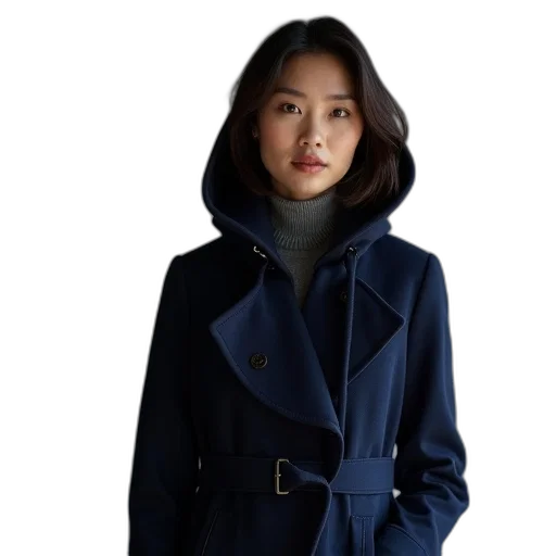 jacket, blue, dark, monochrome transparent PNG cut-out