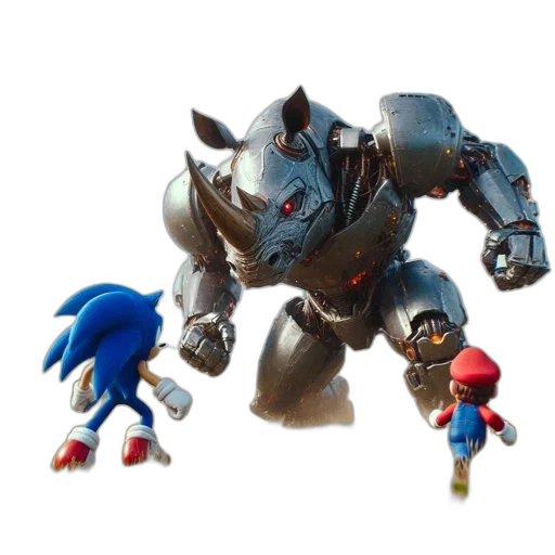 robot, creature, concept art, 3d render transparent PNG cut-out