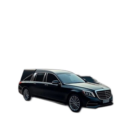 car, 3d render, photorealistic, funeral transparent PNG cut-out