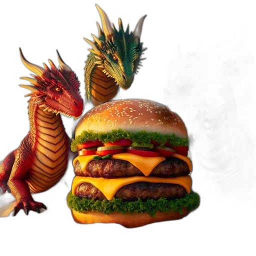 dragon, food, animal, creature transparent PNG cut-out