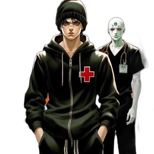 jacket, concept art, comic book art, pixel art transparent PNG cut-out