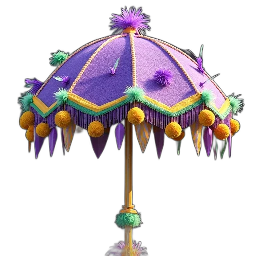 umbrella, crown, staff, hat transparent PNG cut-out