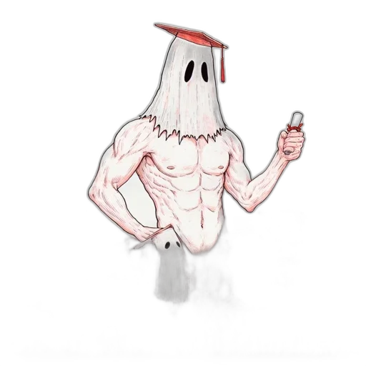 robot, hat, staff, creature transparent PNG cut-out