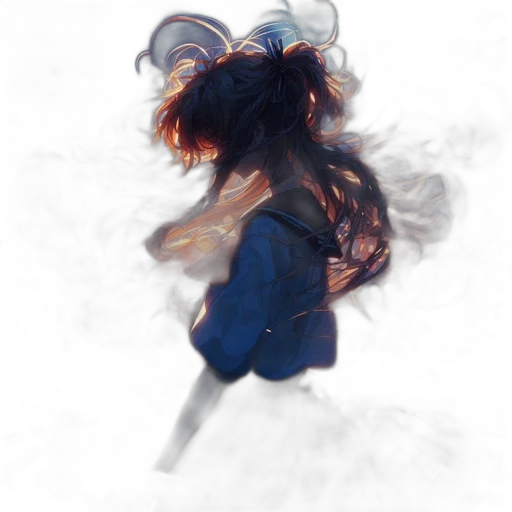 hair, dragon, sword, weapon transparent PNG cut-out