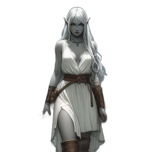 dress, staff, dragon, sword transparent PNG cut-out