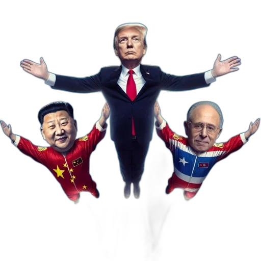 concept art, cartoon, three, individuals transparent PNG cut-out