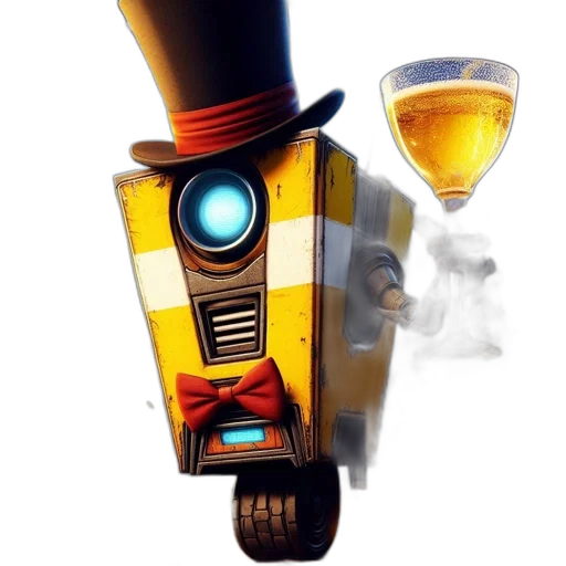 robot, concept art, 3d render, pixel art transparent PNG cut-out