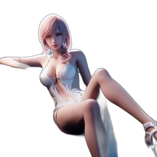robot, dress, 3d render, concept art transparent PNG cut-out