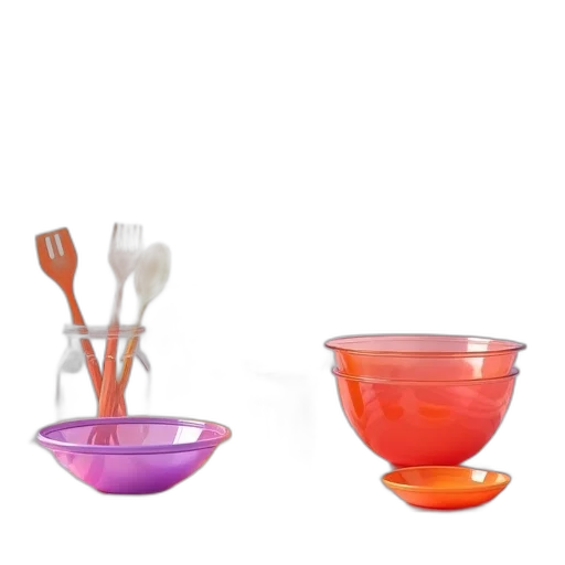 food, 3d render, colorful, neon transparent PNG cut-out