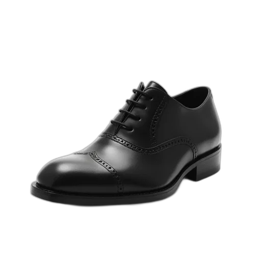 shoes, 3d render, photorealistic, black transparent PNG cut-out