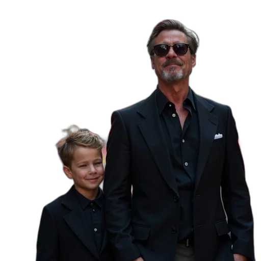 jacket, brad, pitt, his transparent PNG cut-out