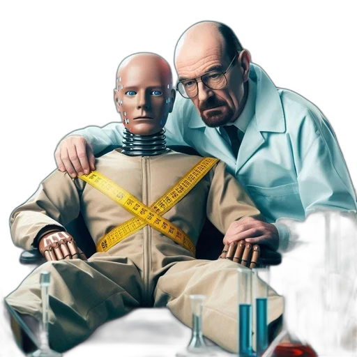 robot, jacket, furniture, staff transparent PNG cut-out