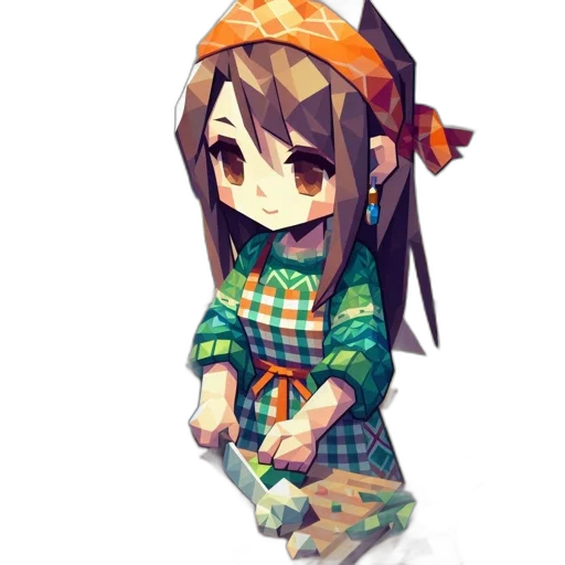 hat, staff, dress, creature transparent PNG cut-out