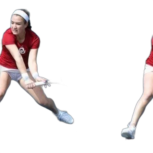 tennis, player, red, shirt transparent PNG cut-out