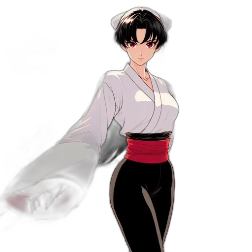 jacket, staff, dress, sword transparent PNG cut-out