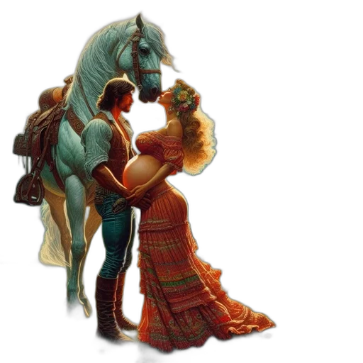 concept art, fantasy art, oil painting, photorealistic transparent PNG cut-out