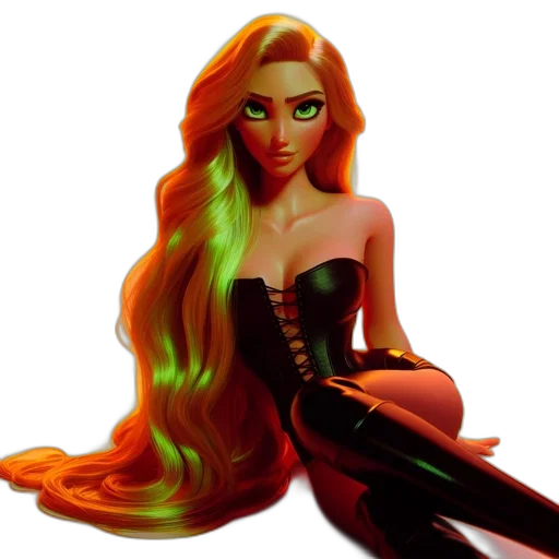 hair, fantasy art, concept art, comic book art transparent PNG cut-out