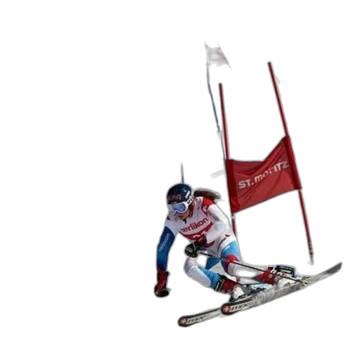 staff, 3d render, skier, action transparent PNG cut-out