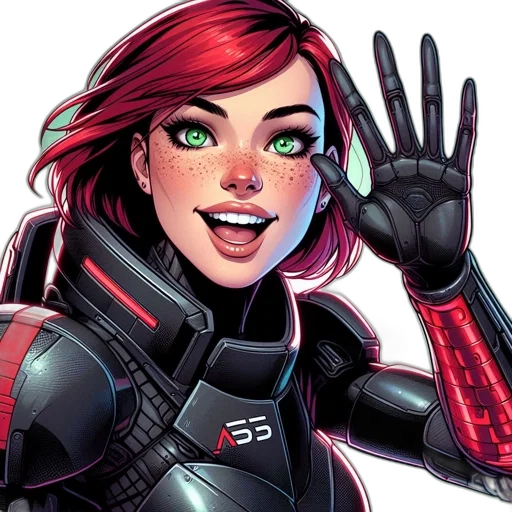 comic book art, concept art, cyberpunk, cartoon transparent PNG cut-out