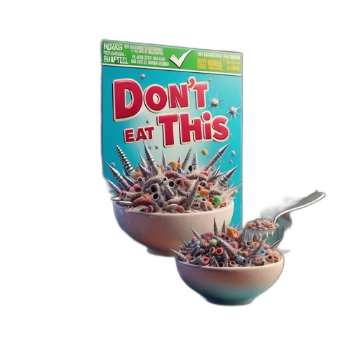food, weapon, 3d render, comical transparent PNG cut-out