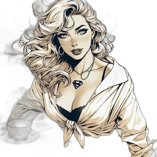 jewelry, dress, comic book art, fantasy art transparent PNG cut-out