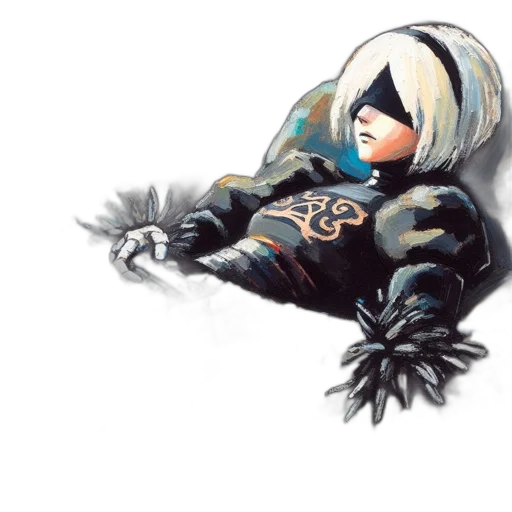 jacket, mask, weapon, robot transparent PNG cut-out