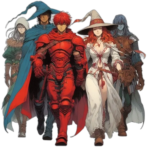 concept art, fantasy art, comic book art, pixel art transparent PNG cut-out